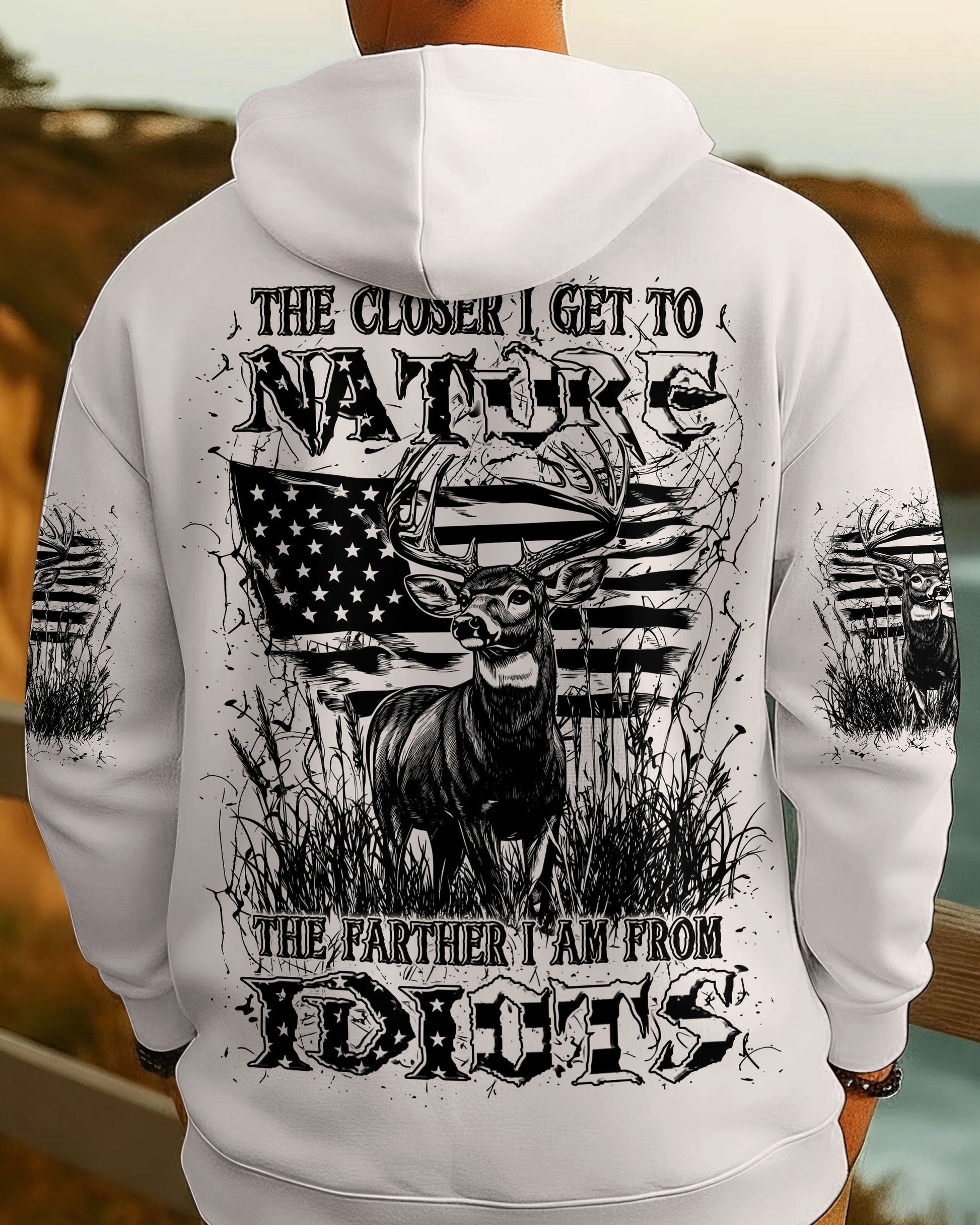 THE CLOSER I GET TO NATURE DEER HUNTING ALL OVER PRINT - YHLN2111252
