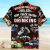 Weekend Forecast Dirt Track Racing With A Chance Of Drinking Custom Photo Hawaiian Shirt, Summer Gift