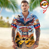 BlueJose Custom Car Photo America 250 100 Years Route 66 1926-2026 Hawaii Shirt