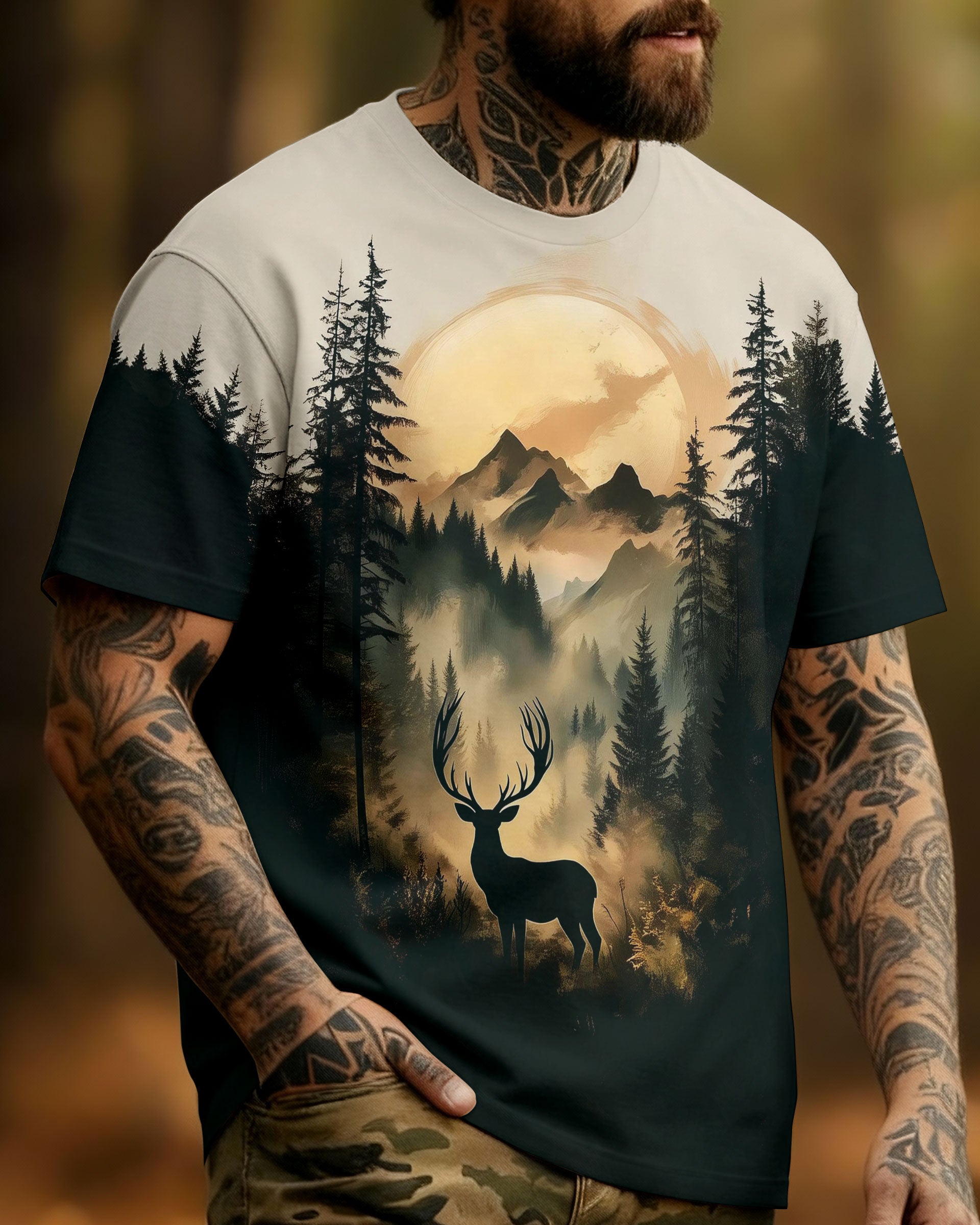 DEER FOREST ALL OVER PRINT - YHLN1012252