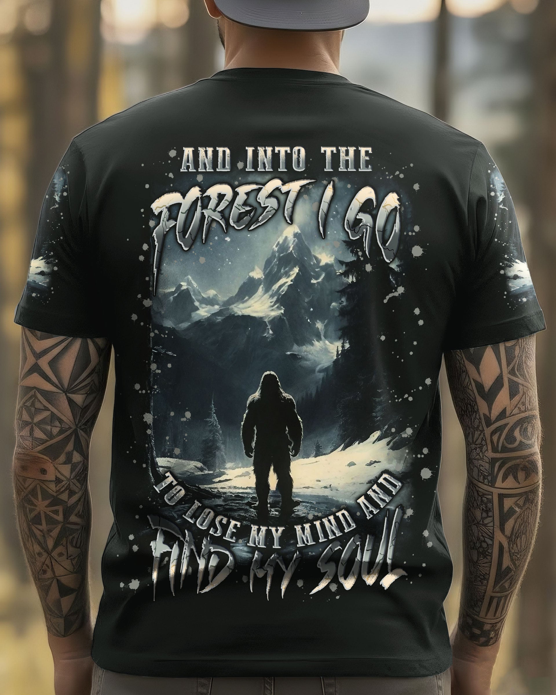 AND INTO THE FOREST I GO BIGFOOT ALL OVER PRINT - YHLN0412251