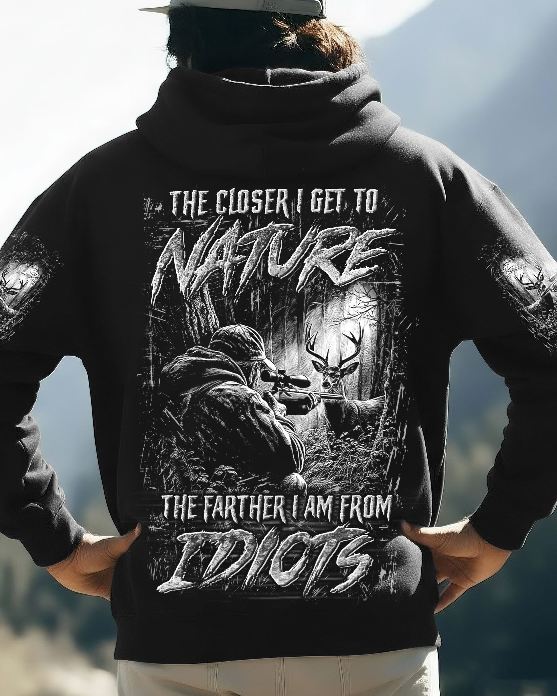 THE CLOSER I GET TO NATURE HUNTING ALL OVER PRINT - YHLN0512252