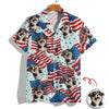 BlueJose Custom Dog, Cat Photo American Flag Independence Hawaii Shirt