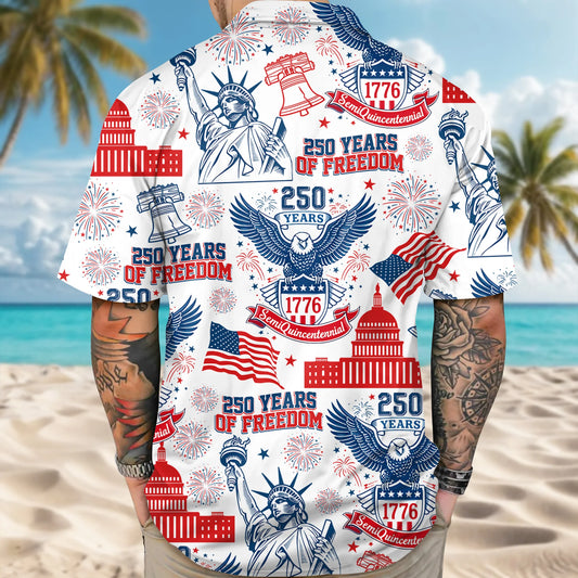BlueJose Personalized 250 Years Of Freedom America Hawaii Shirt