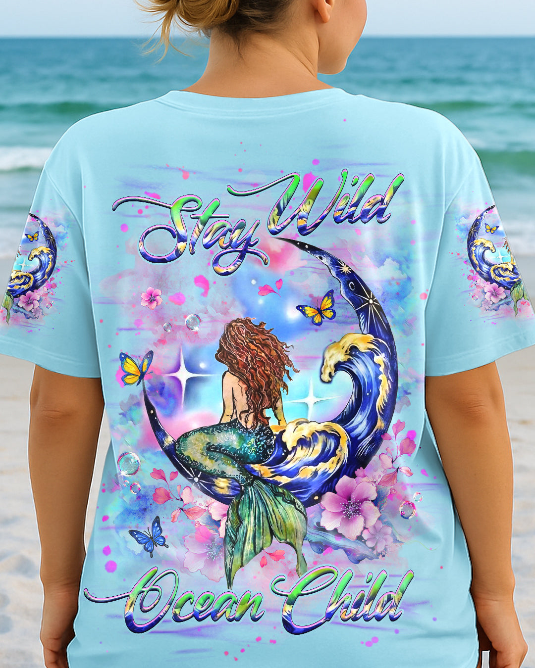 STAY WILD OCEAN CHILD MERMAID ALL OVER PRINT - YHHG2905252