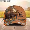 BlueJose Orange Hunting Season Pattern Personalized Name Cap