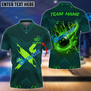 BlueJose Bowling And Pins X Factor Customized Name 3D Shirt (4 Colors)