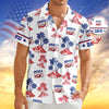 BlueJose Custom Name America 250 Years Anniversary Hawaii Shirt