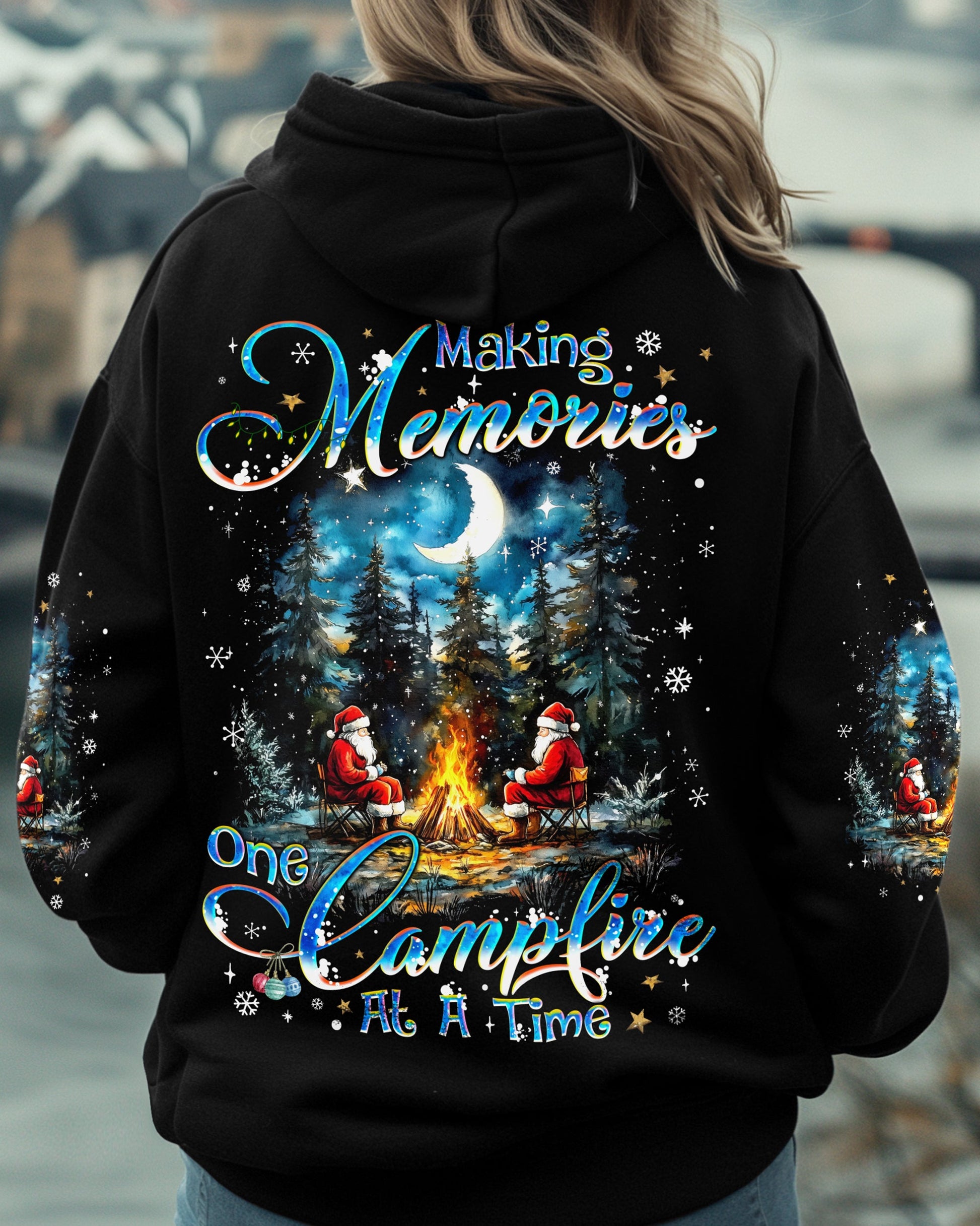 MAKING MEMORIES ONE CAMPFIRE AT A TIME CHRISTMAS ALL OVER PRINT - TYQY0510241