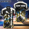 BlueJose Bowling And Pins Vengeful Flame Customized Name 3D Shirt (6 Colors)
