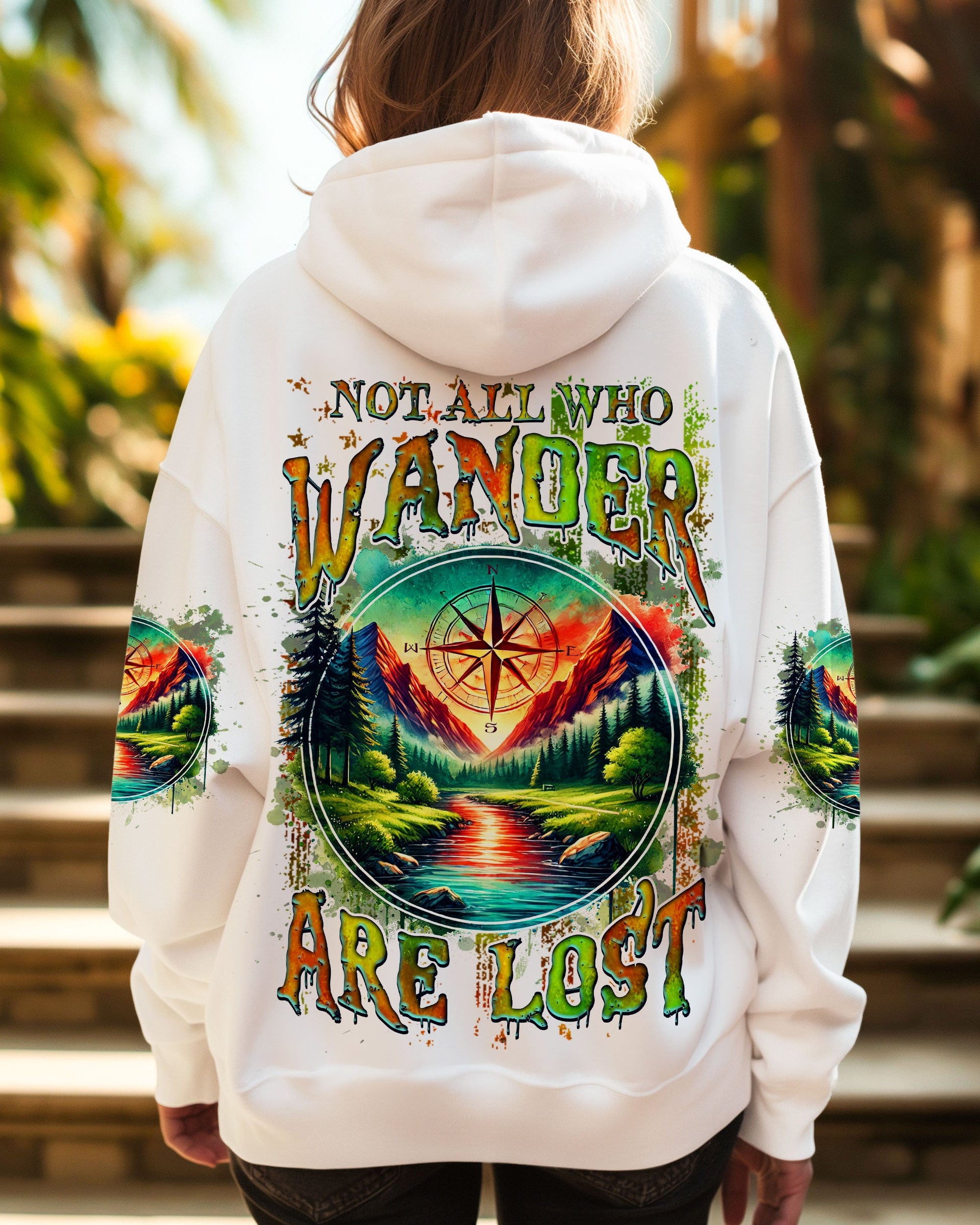 NOT ALL WHO WANDER ARE LOST COMPASS ALL OVER PRINT - TLNZ1809241