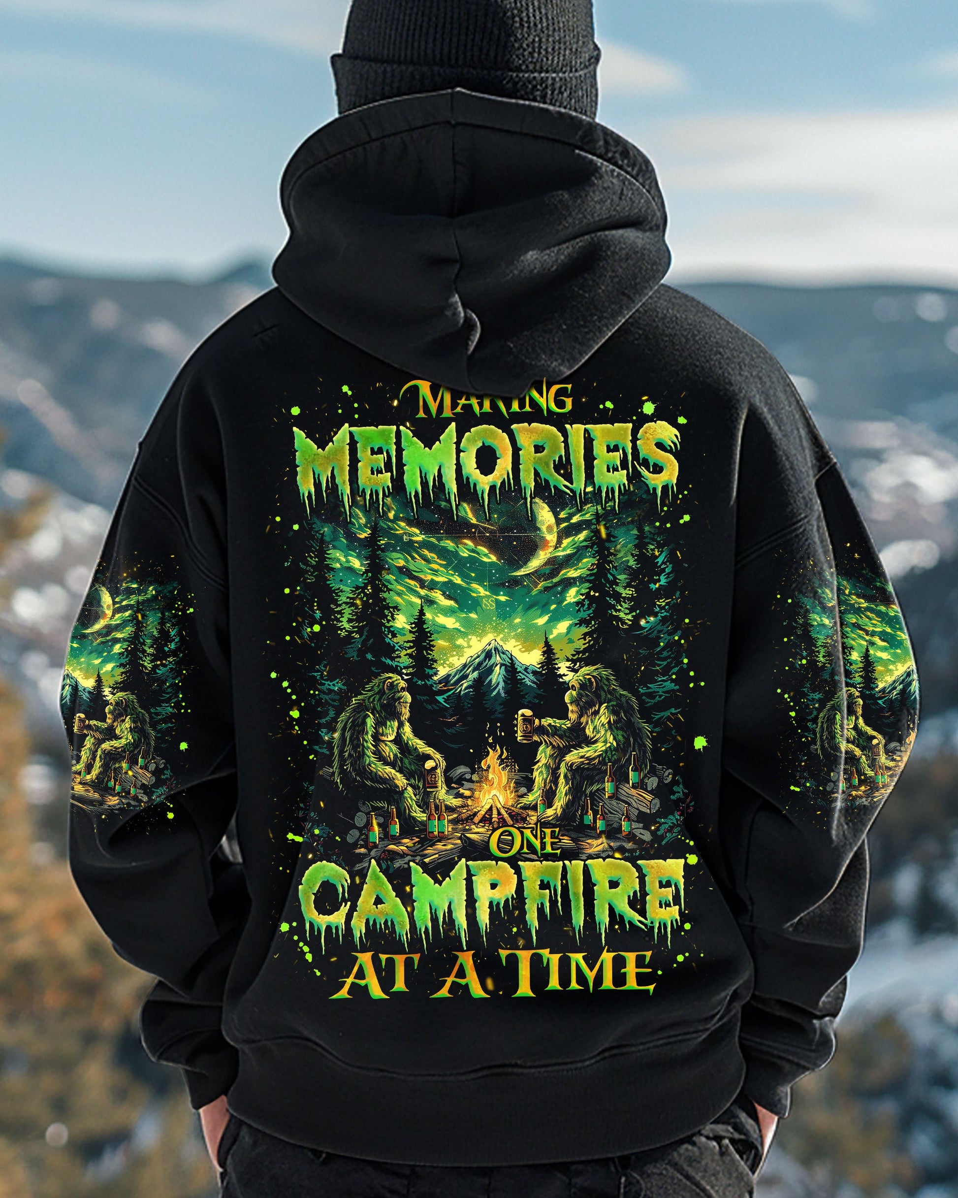 MAKING MEMORIES ONE CAMPFIRE AT A TIME BIGFOOT  ALL OVER PRINT - TLNZ1612241