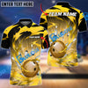 BlueJose Bowling And Pins Tornado Throw Customized Name 3D Shirt ( 5 Colors)
