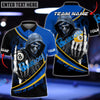 BlueJose Billiards Ball 8 And 9 Hooded Skull Personalized Name, Team Name Unisex Shirt (4 Colors)