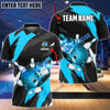 BlueJose Bowling And Pins Flaming Throw Customized Name 3D Shirt ( 6 Colors)