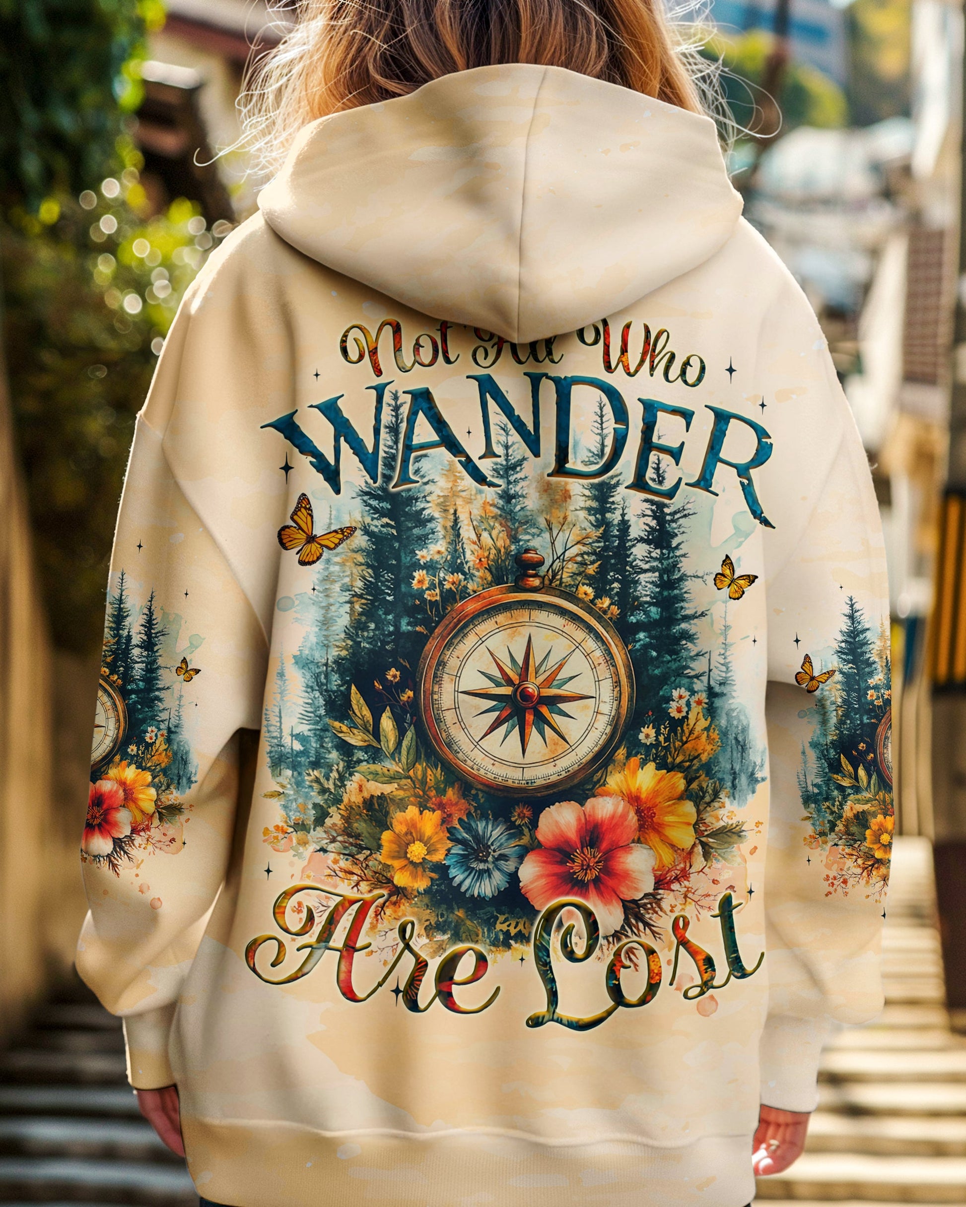 NOT ALL WHO WANDER ARE LOST COMPASS ALL OVER PRINT - TYQY2009242