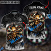 BlueJose Darts Fire Skull Crack Dartboard Personalized Name, Team Name Shirt (4 Colors)