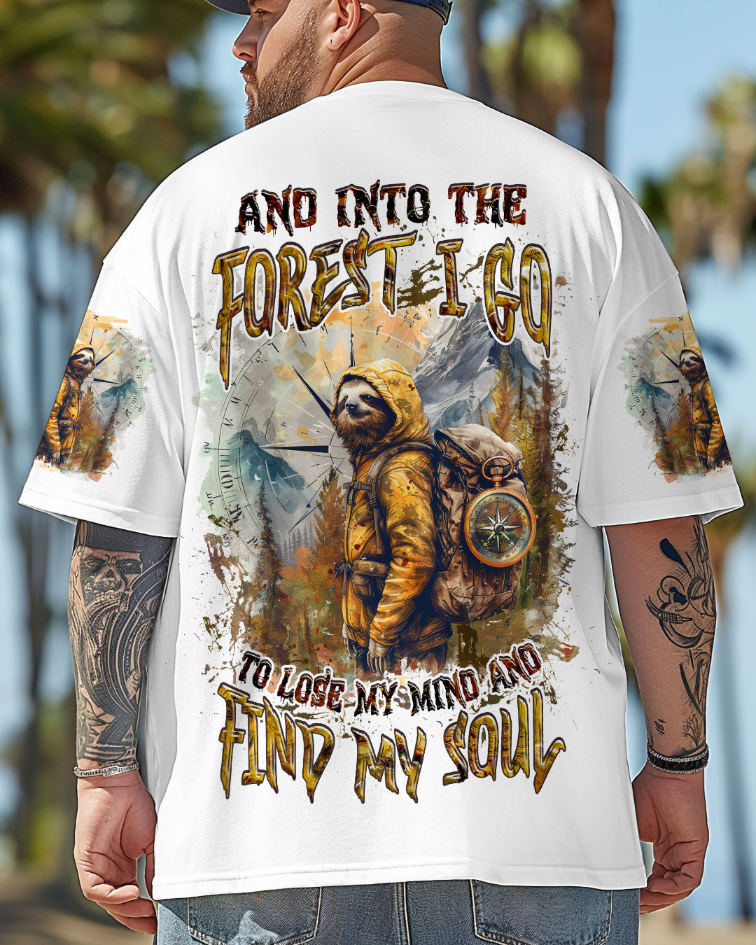 AND INTO THE FOREST I GO SLOTH ALL OVER PRINT  - TLNZ1803253