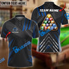 BlueJose Billiards Ball 8 Pro Tournament 2 Personalized Name, Team Name Shirt (6 Colors)