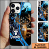 BlueJose Hunting Phone Case Whitetail Deer Camo Forest USA Flag Art Personalized Name Phone Case