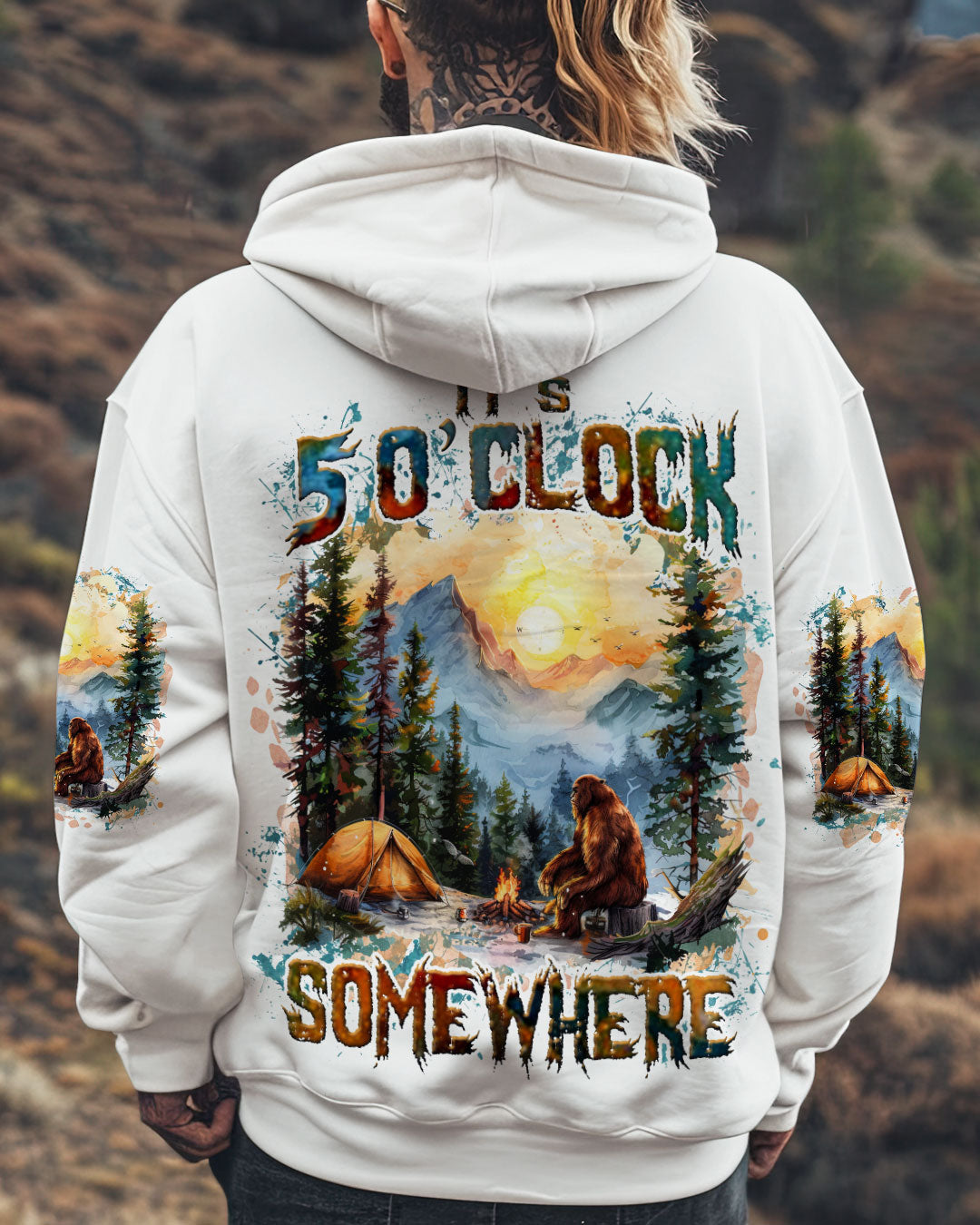 IT'S 5 O'CLOCK SOMEWHERE BIGFOOT ALL OVER PRINT - TLNZ3009241