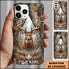 BlueJose Deer Hunting Duo Antlers Forest Geometry Personalized Name 3D Phonecase
