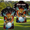 BlueJose Savage Leopard Golf Polo Customized Name, Team Name 3D Shirts (4 Colors)