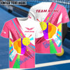 BlueJose Pickleball Colorful Swing Personalized Name, Team Name Unisex Shirt (4 Colors)