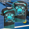 BlueJose Born To Play Pickleball Heartbeat Custom Name & Team 3D Shirt (4 Colors)