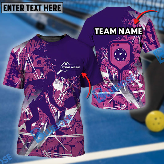BlueJose Pickleball Sport Style Personalized Name, Team Name Unisex Shirt (4 Colors)
