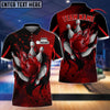 BlueJose Bowling And Pins Water Paint Customized Name 3D Shirt (4 Colors) Personalized Shirts For Bowling Players