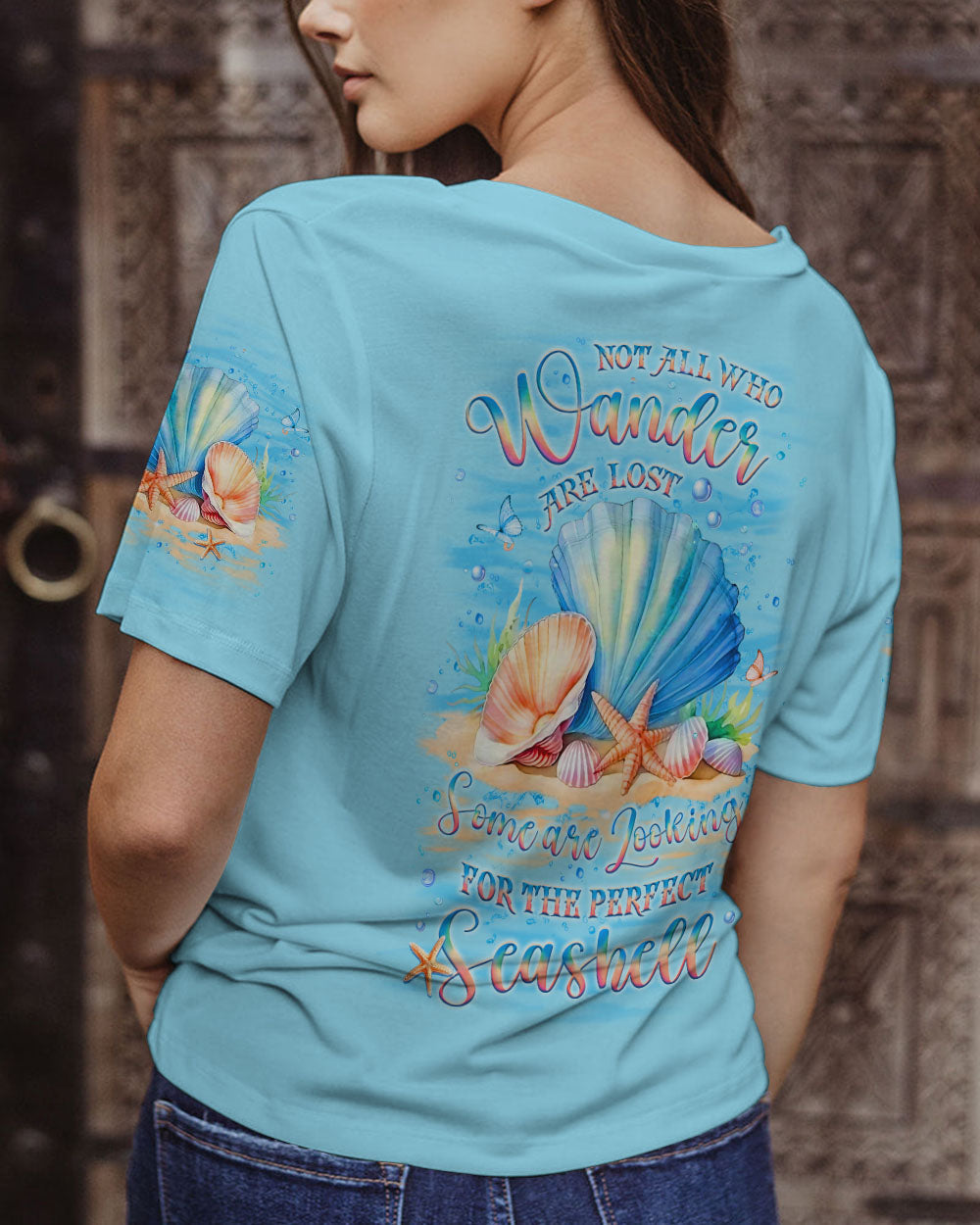 NOT ALL WHO WANDER ARE LOST SEASHELL ALL OVER PRINT - YHLT2406243