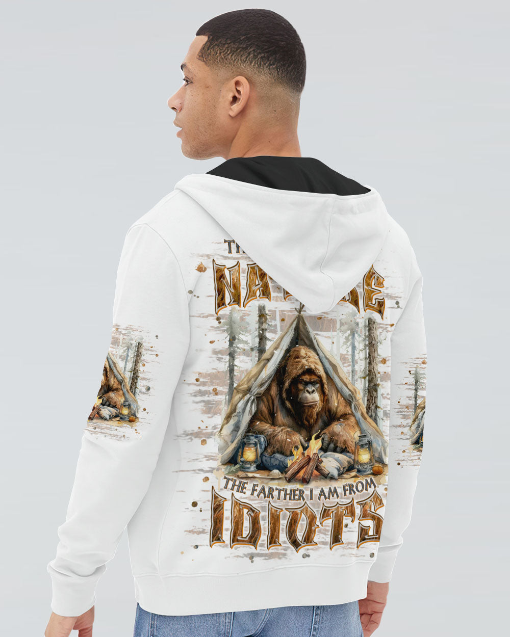 THE CLOSER I GET TO NATURE BIGFOOT ALL OVER PRINT - TLPQ0108241