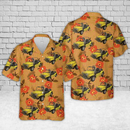 Bluejose Custom Car 1984 British Leyland Moke Car Hawaiian Shirt