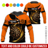 BlueJose Brown Dartboards Personalized Name, Team Name Hoodie