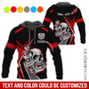 BlueJose Darts Skull Personalized Name, Team Name Hoodie
