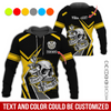 BlueJose Darts Skull Personalized Name, Team Name Hoodie