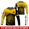 BlueJose Darts Colorful Personalized Name, Team Name Hoodie