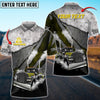 Bluejose Truck Metal Smoke Multicolor Personalized Name Polo Shirt For Truck Driver