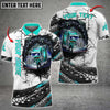 Bluejose Truck Multicolor Tire Pattern Personalized Name Polo Shirt For Truck Driver