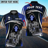 Bluejose Customized Name Truck Skull Reaper Multicolor Personalized Name Polo Shirt For Truck Driver