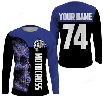 BlueJose Personalized Motocross Racing Offroad Motorcycle 3D Shirt