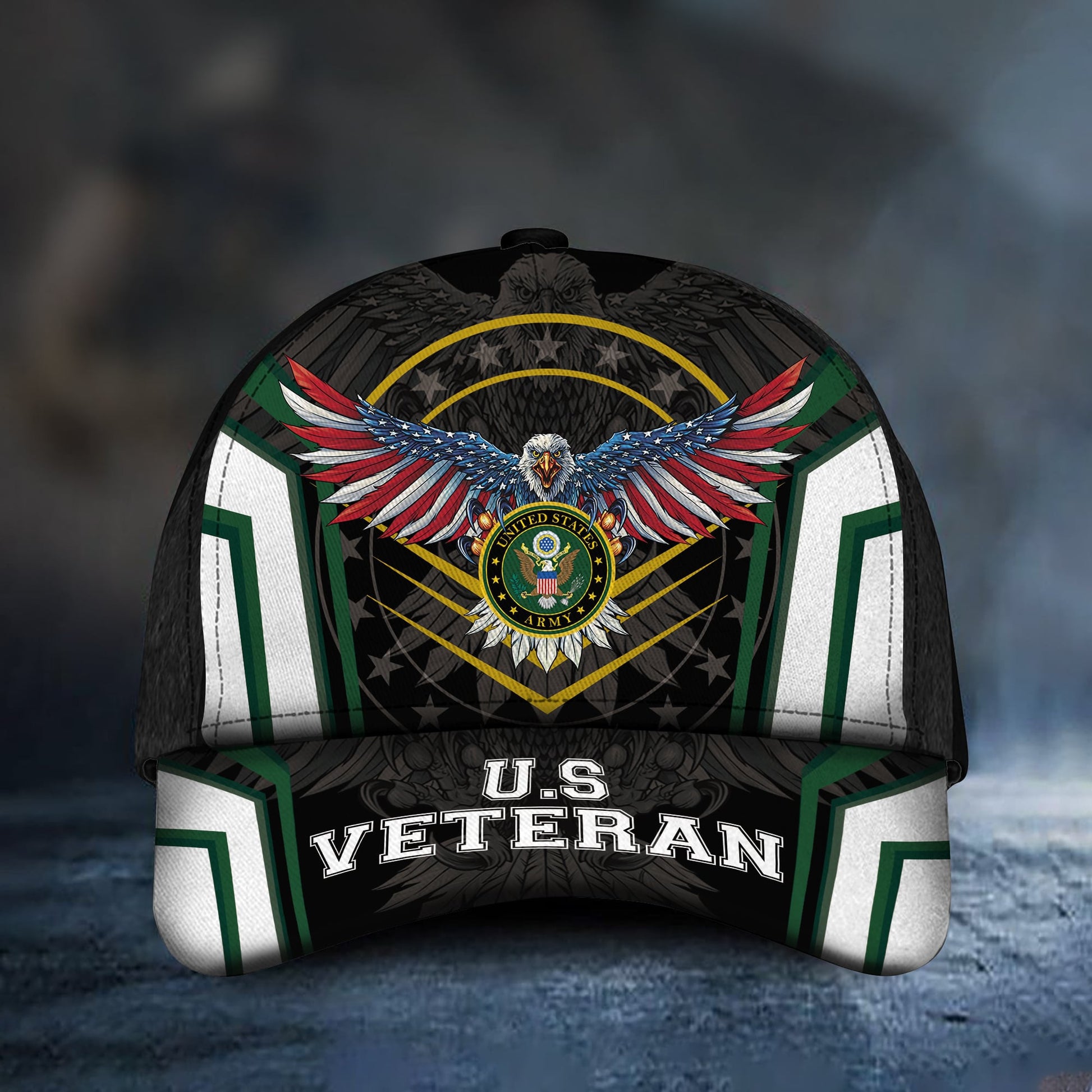 BlueJose Premium Multiple US Military Services Veteran 3D Cap PVC301202