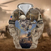 BlueJose Unique U.S. Army Veteran Zip Hoodie