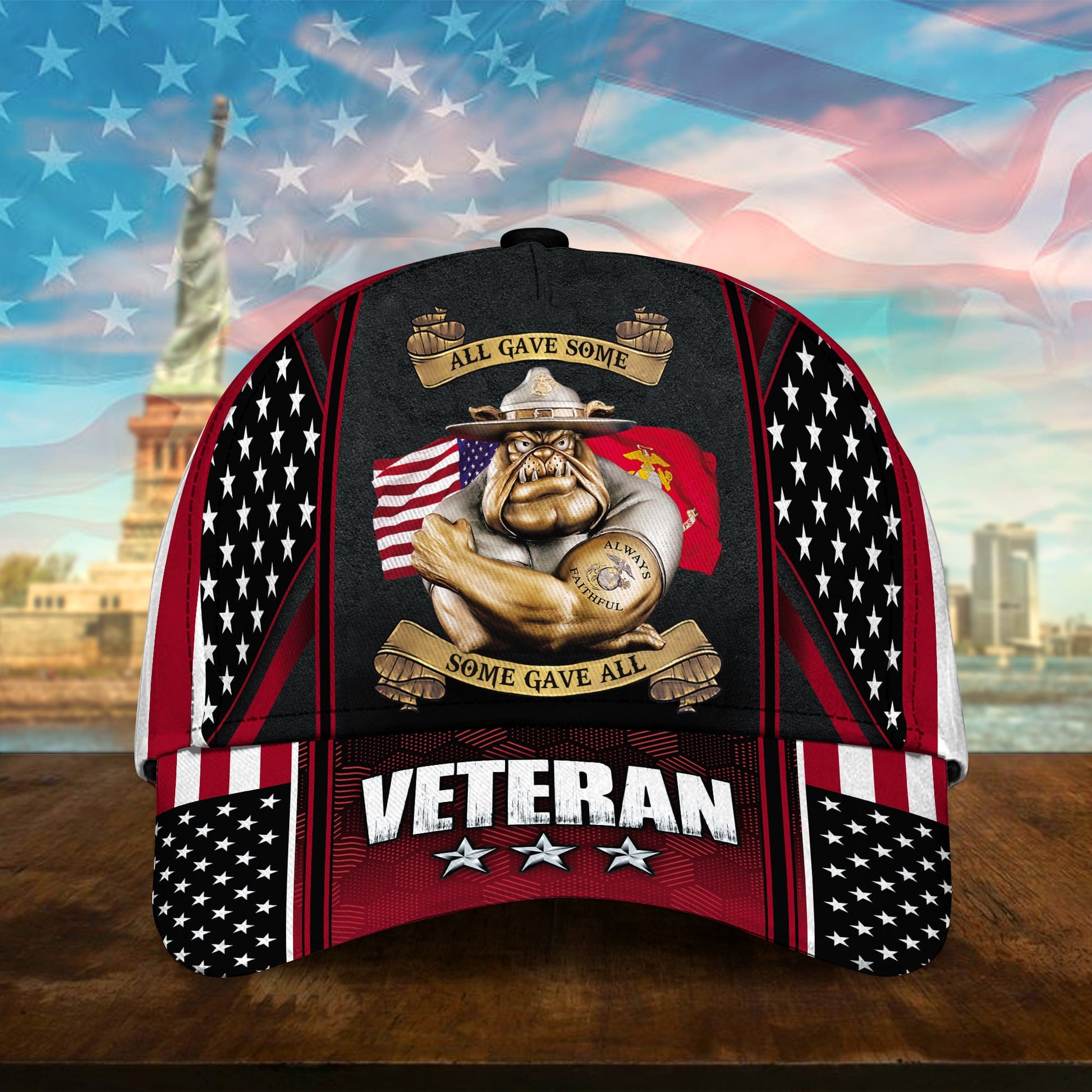 BlueJose Premium U.S Multiple Service Veteran 3D Cap PVC240201
