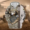 BlueJose Premium U.S Multiple Service Veteran Zip Hoodie