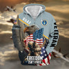 BlueJose Premium Freedom Is Not Free US Veteran Zip Hoodie