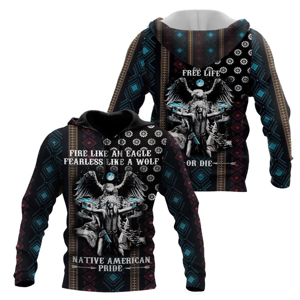 BlueJose Native Chief Eagle Harajuku Premium Streetwear Unique Unisex Hoodies