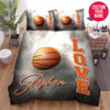 BlueJose Personalized Basketball Love Custom Name Duvet Cover Bedding Set