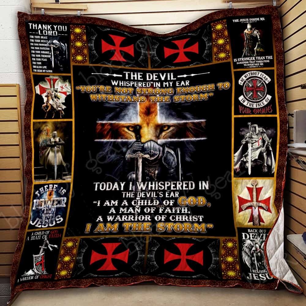 BlueJose I Am A Child Of God A Man Of Faith A Warrior Of Christ Quilt